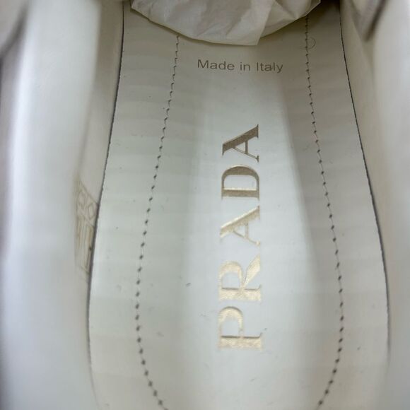 Men's Prada triangle logo suede sneakers size 8.5 US made in Italy - Picture 9 of 15